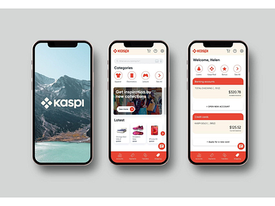 Kaspi mobile app redesign branding graphic design ui
