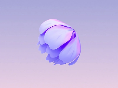 Jellyfish Flower 3d 3dart animation blender branding c4d cinema4d design flower illustration jellyfish motion swim ui