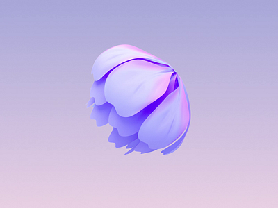 Jellyfish Flower 3d 3dart animation blender branding c4d cinema4d design flower illustration jellyfish motion swim ui