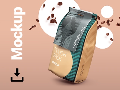 Plastic/Paper Pouch Pack Mock-Up bag coffee coffee bag coffee beans container doy doypack dramatic food bag glossy matt bag mockup package design packaging packet plastic bag product mockup sachet sack shiny