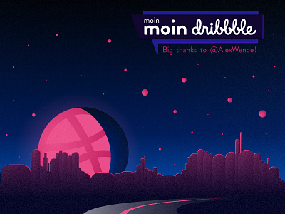 moinmoin dribbble dark debut first shot hello dribbble landscape moon night roadtrip thanks