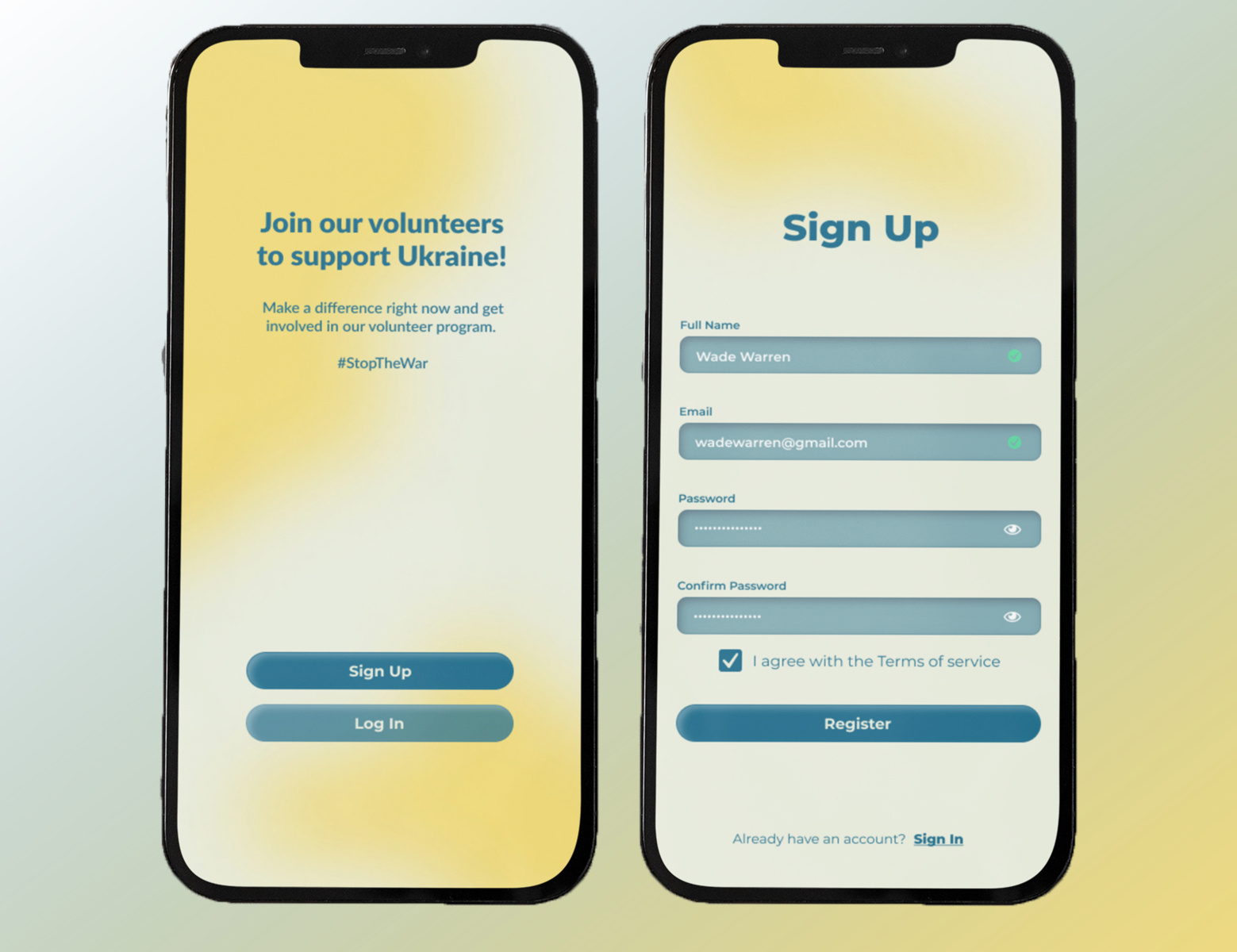 UI Challenge Day #001 // Sign Up Page by Miruna Stoicescu on Dribbble