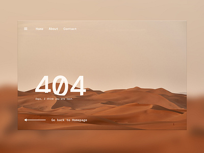 UI Challenge Day #008 // 404 Error Page