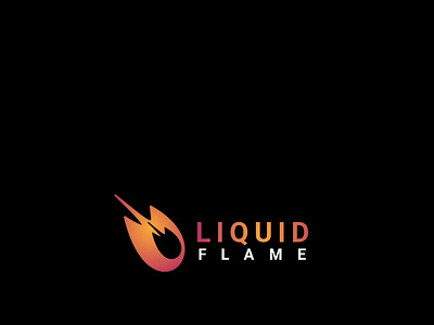 Liquid flame brand graphic design logo