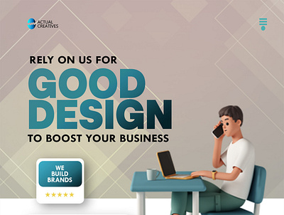 Rely on us for good designs design flyer