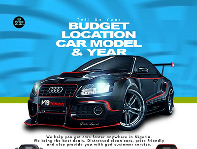 Car budget advert brand branding design flyer graphic design