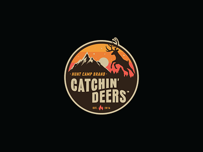 Circular Patch deer logo outdoor badge patch