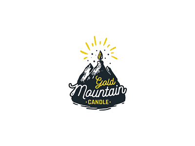 Logo for Candle Company candle illustration logo mountain