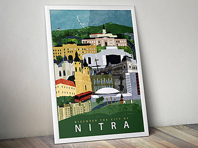 Discover The City of Nitra poster vector art