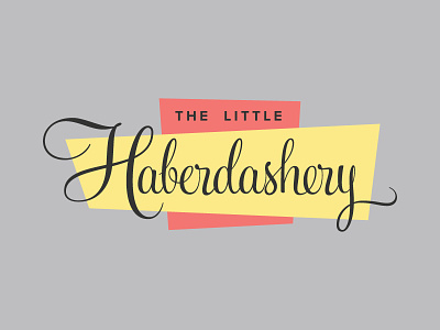 The Little Haberdashery branding identity logo mark mid century retro vintage