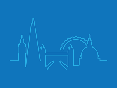 London Skyline big ben logo london london eye outline shard skyline st pauls tower bridge