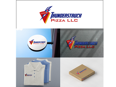 Thunderstruck Pizza LLC Logo Branding yummy