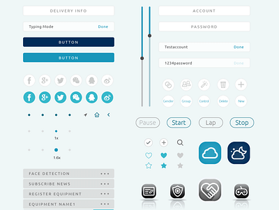 App Design - UI Elements app branding design graphic design illustration illustrator minimal ui ux vector