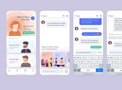 Emotional Design - Chatbots app branding design graphic design illustration illustrator minimal ui ux vector