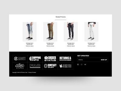 CLOT Website Design - Footer (Desktop) branding design ui ux web website