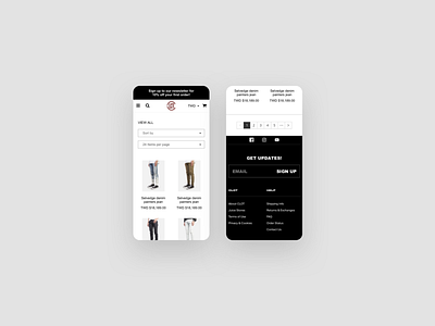 BXS Website Design - Product Page (Mobile)