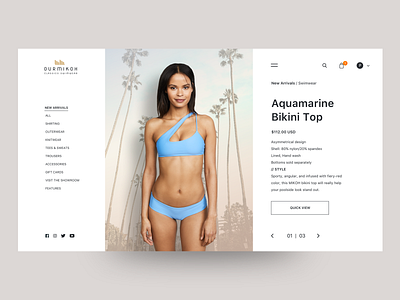 Web Design for Swimwear Brand - Product Page #1 branding design graphic design logo ui ux web website