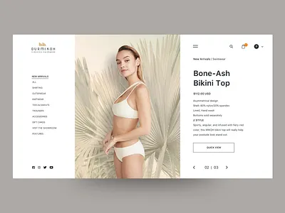 Web Design for Swimwear Brand - Product Page #2 branding design graphic design illustration logo ui ux web website