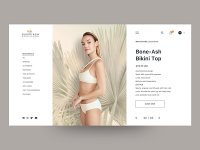 Web Design for Swimwear Brand - Product Page #2