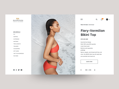 Web Design for Swimwear Brand - Product Page #3 branding design graphic design illustration logo ui ux web website