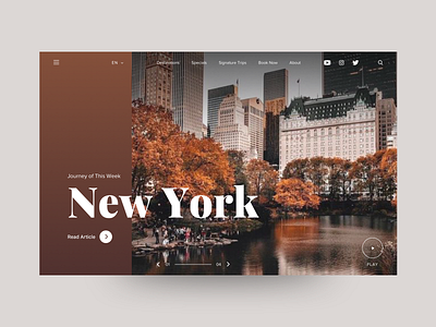 Web Design for Travel Blog - Landing Page