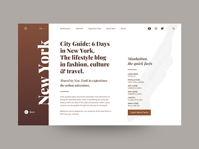 Web Design for Travel Blog - Detail Page #1 branding design graphic design illustration typography ui ux web website