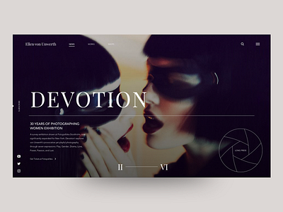 Web Design for Photographer - News Page Overlay #2 branding design graphic design illustration typography ui ux web website