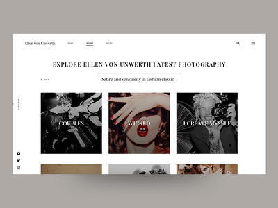 Web Design for Photographer - Works Detail Page