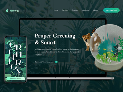 Greenergy Mockup app branding design icon logo ui ux vector web website