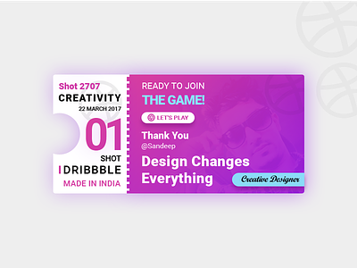 Hello Dribbble debut event first shot mobile app pattern ticket ui design ux design wed design