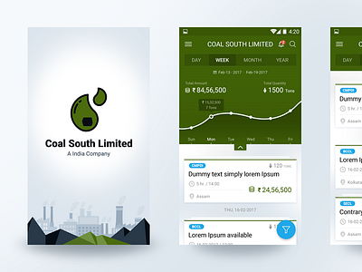 Coal South Limited android app clean coal design green ios iphone mobile ui ux