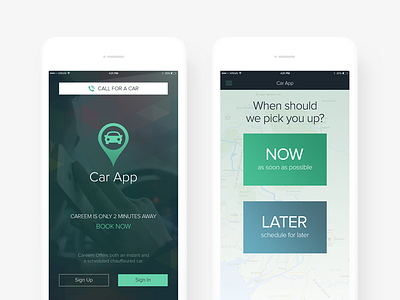 Car App Design for Ride