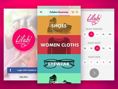 Lilibi Shopping App app clean dark color scheme design interface mobile online shopping style ui ux visual