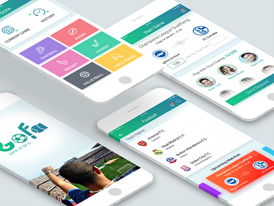 GOFA App - GAME ON FOR A... app colors creativity design game graphic logo mobile play typography ui ux