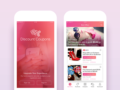 Discount Coupons App android app coupons design discount interface ios mobile offers ui ux visual