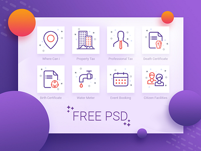 Onboarding illustrations - Icons app booking certificate free graphics guide screen icons intro meter onboarding psd tax