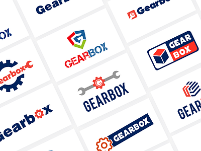 GearBox Logos Design automobile box design g garage gear graphic icon logo mechanical service sector tyre