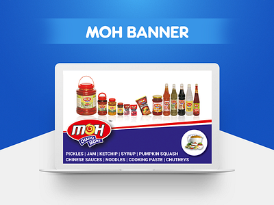 MOH Banner Design advertisement banner billboard design flex graphic hoarding jam mockup outdoor pickles print