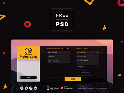 Business Registration Form FREE PSD