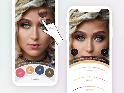 iPhone-X - Face Cleaner Editor App after before beauty camera clear design edit effect face interface photo ui ux