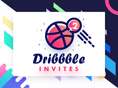 2 More Dribbble Invites color debut design draft dribbble game invitation invites player shot two victory