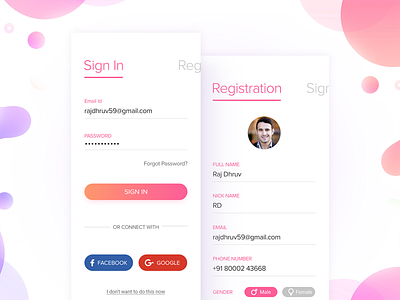 Latest Login & Register Screens colors from interface iphonex login mobile register registration sign in sign up ui ux