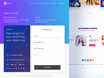 Cizotech Contact Us Page Design by Raj Dhruv...💯 on Dribbble