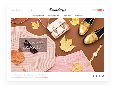 eCommerce Landing Page Saurdarya ecommerce fashion homepage interaction layout product shop store ui ux web design website
