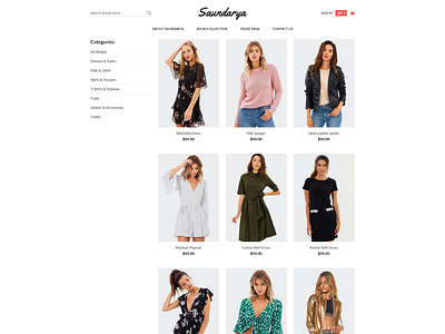 eCommerce Pages for Saurdarya by Raj Dhruv...💯 on Dribbble