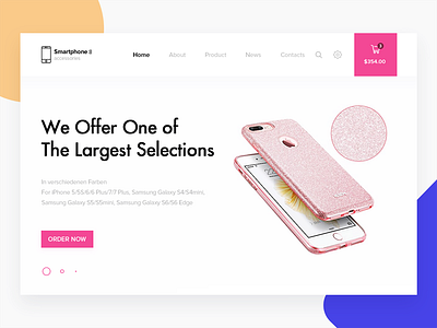 "Smartphone Accessories" accessories illustration landing layout mobile page smartphone store ui ux web website