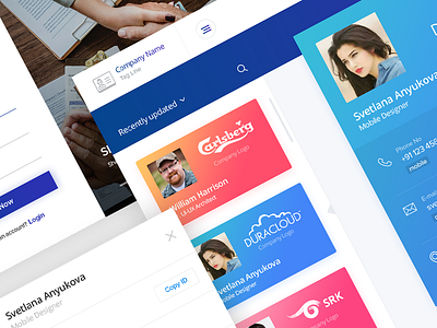 Digital Business Card App by Raj Dhruv...💯 on Dribbble