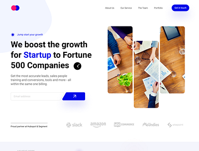 Startup Landing Page landing page modern ui startup ui design web design