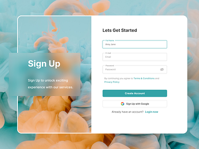 Daily UI 001 - Sign Up Page create account create account design design latest ui modern ui new account register register ui register ui design sign up sign up design sign up ui ui ui design uidesign web design