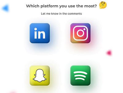 3D Social Media Icons app icons figma glassmorphism icon icon design modern ui neumorphism social media social media design social media icons ui design uiux